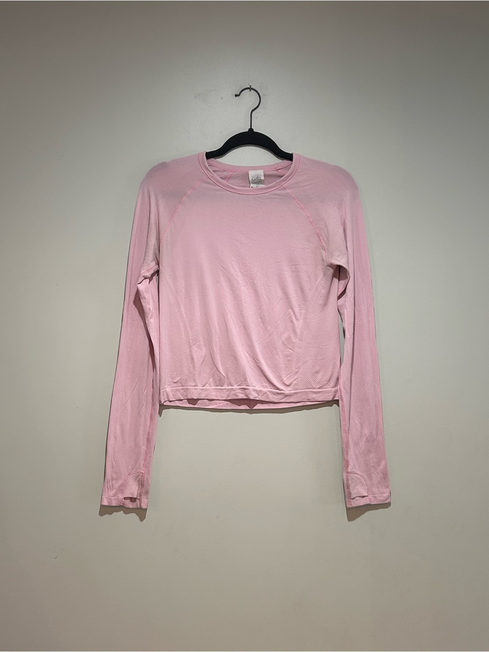 Athleta Pastel Pink Long Sleeve Crew Top